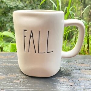 RAE DUNN Cream Ceramic Mug with 'FALL' Design
